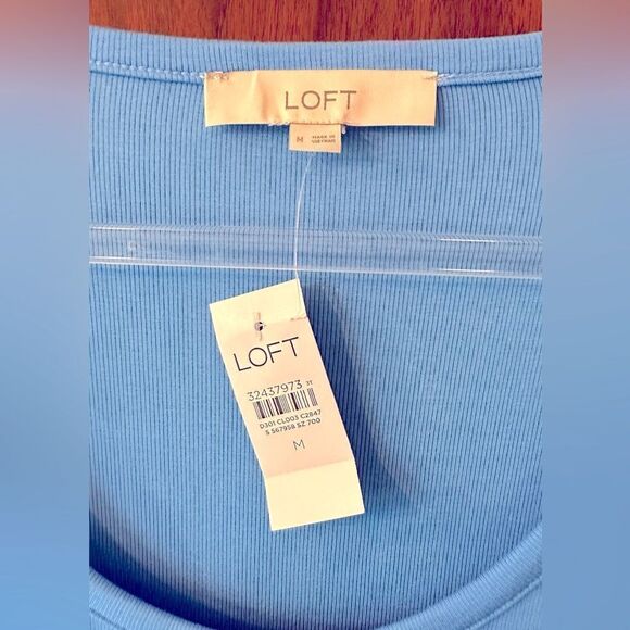 LOFT Ribbed Long Sleeve Scoop Neck Tee - Picture 6 of 6